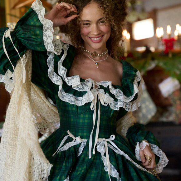 Selkie Beth Plaid Waltz Gown - S / NWOT - Picture 3 of 8